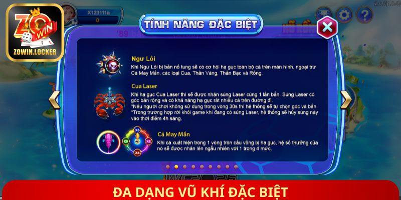 Đa dạng vũ khí đặc biệt