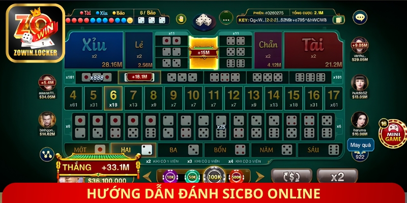 Hướng dẫn đánh sicbo online