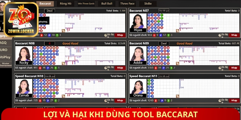 Lợi và hại khi dùng tool baccarat