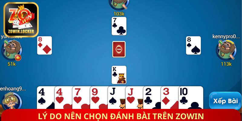 Lý do nên chọn đánh bài trên Zowin