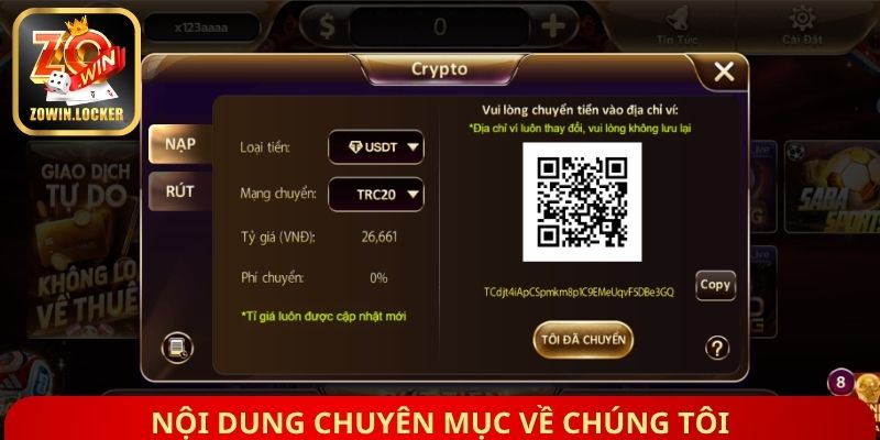 Nội dung chuyên mục về chúng tôi