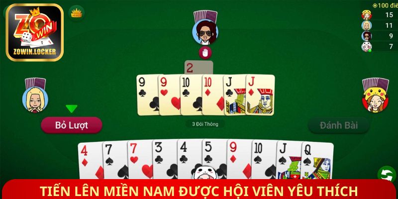 Tiến lên miền Nam được hội viên yêu thích